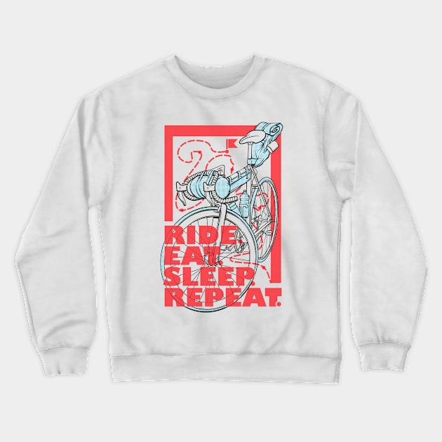 Ride. Eat. Sleep. Repeat. Crewneck Sweatshirt by Rover